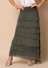 Load image into Gallery viewer, Fifi Silk Skirt Khaki