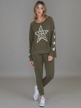 Load image into Gallery viewer, Kate Leopard star sweater- khaki