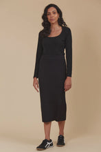 Load image into Gallery viewer, Juno Knit Skirt Onyx