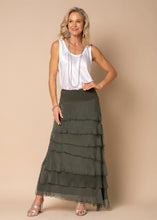 Load image into Gallery viewer, Fifi Silk Skirt Khaki