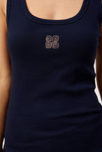 Load image into Gallery viewer, Athens Embroidered Tank - Navy