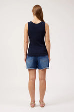 Load image into Gallery viewer, Athens Embroidered Tank - Navy