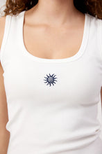 Load image into Gallery viewer, Athens Embroidered Tank - White