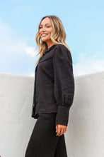 Load image into Gallery viewer, Seria Linen Top Black