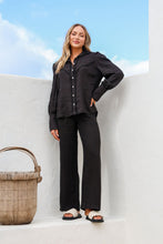 Load image into Gallery viewer, Seria Linen Top Black