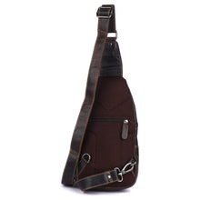 Load image into Gallery viewer, Lennox Leather Sling Bag Dark Brown