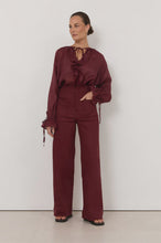 Load image into Gallery viewer, Lucy Patch Pocket Denim Pant Burgundy