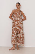 Load image into Gallery viewer, Olina Hawaii Print One Shoulder Maxi Dress