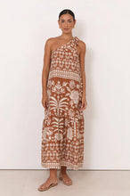Load image into Gallery viewer, Olina Hawaii Print One Shoulder Maxi Dress