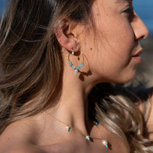 Load image into Gallery viewer, Pearl Raindrop Gold Earrings