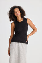 Load image into Gallery viewer, Black Saffron Knit Tank