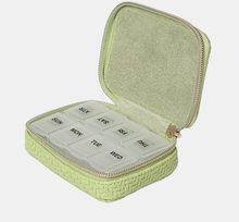 Load image into Gallery viewer, Pill Box - Herringbone Pistachio