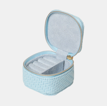 Load image into Gallery viewer, Mini Jewellery Cube - Herringbone Bluebell