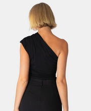 Load image into Gallery viewer, One Shoulder Top Black

