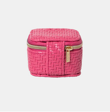 Load image into Gallery viewer, Mini Jewellery Cube - Herringbone Raspberry