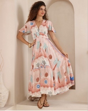 Load image into Gallery viewer, Aztec Palm Maxi Dress