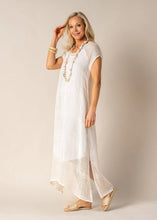 Load image into Gallery viewer, Melania Linen Dress Cream