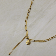 Load image into Gallery viewer, Paperclip Charm Necklace Gold