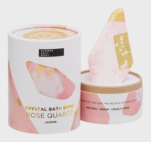 Load image into Gallery viewer, Crystal Bath Bomb Rose Quartz Jasmine
