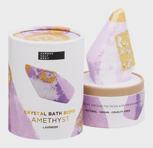 Load image into Gallery viewer, Crystal Bath Bomb Amethyst Lavendar