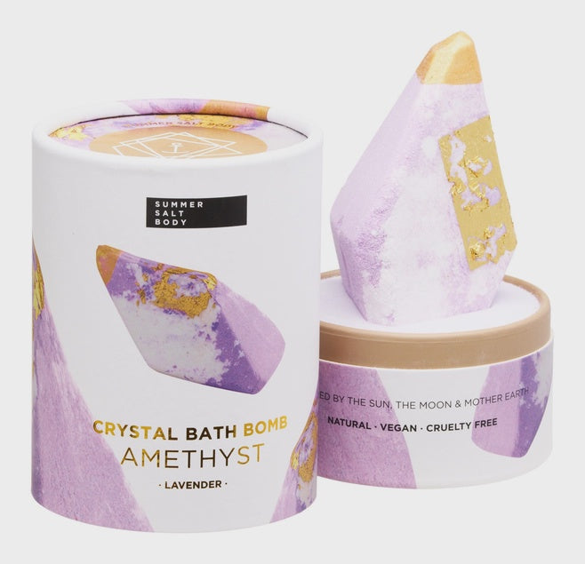 Crystal Bath Bomb Amethyst Lavendar