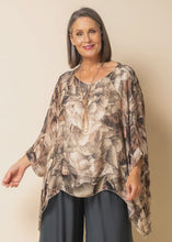 Load image into Gallery viewer, Thea Silk Top Mocha