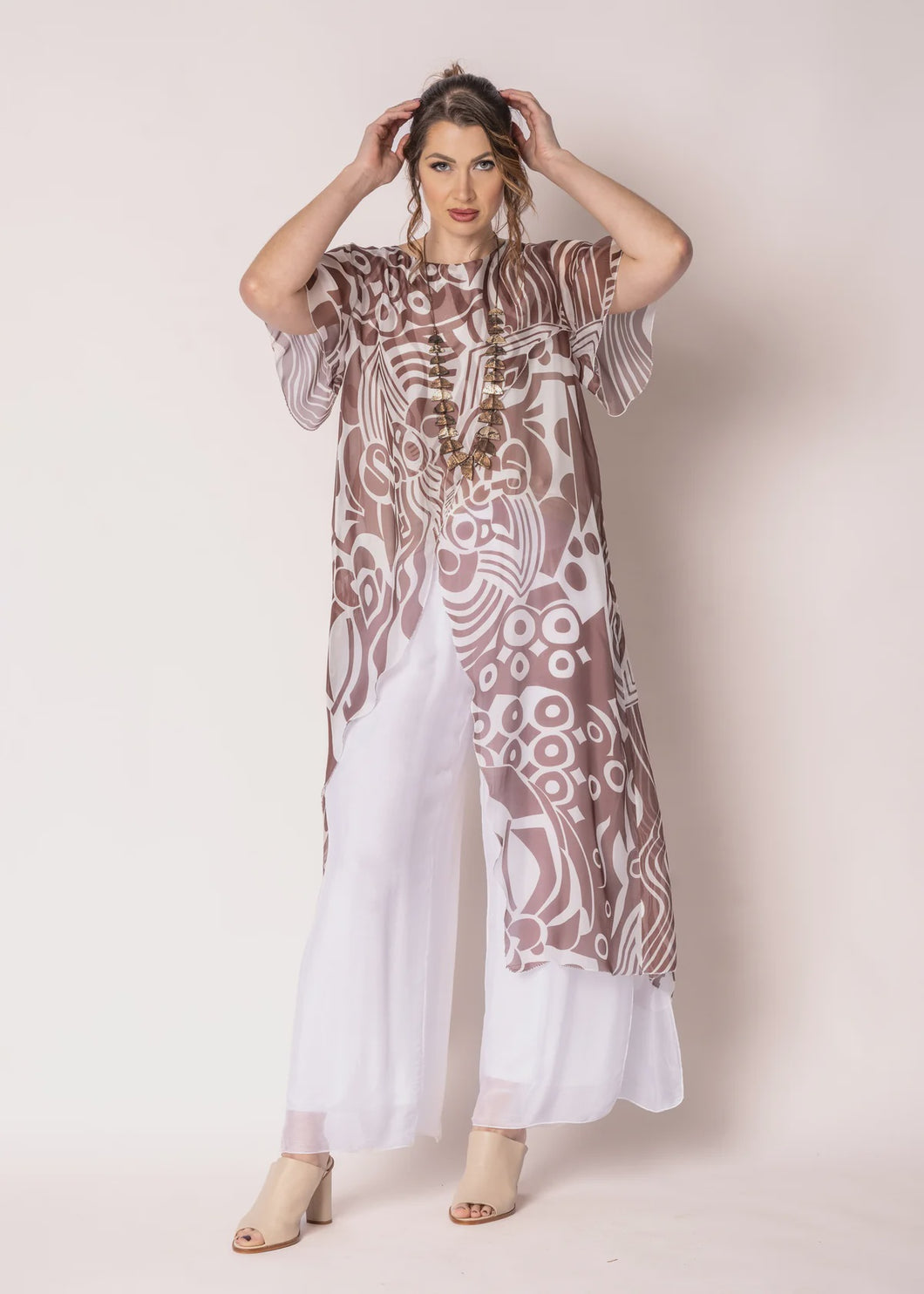 Fiora Silk Top Mocha