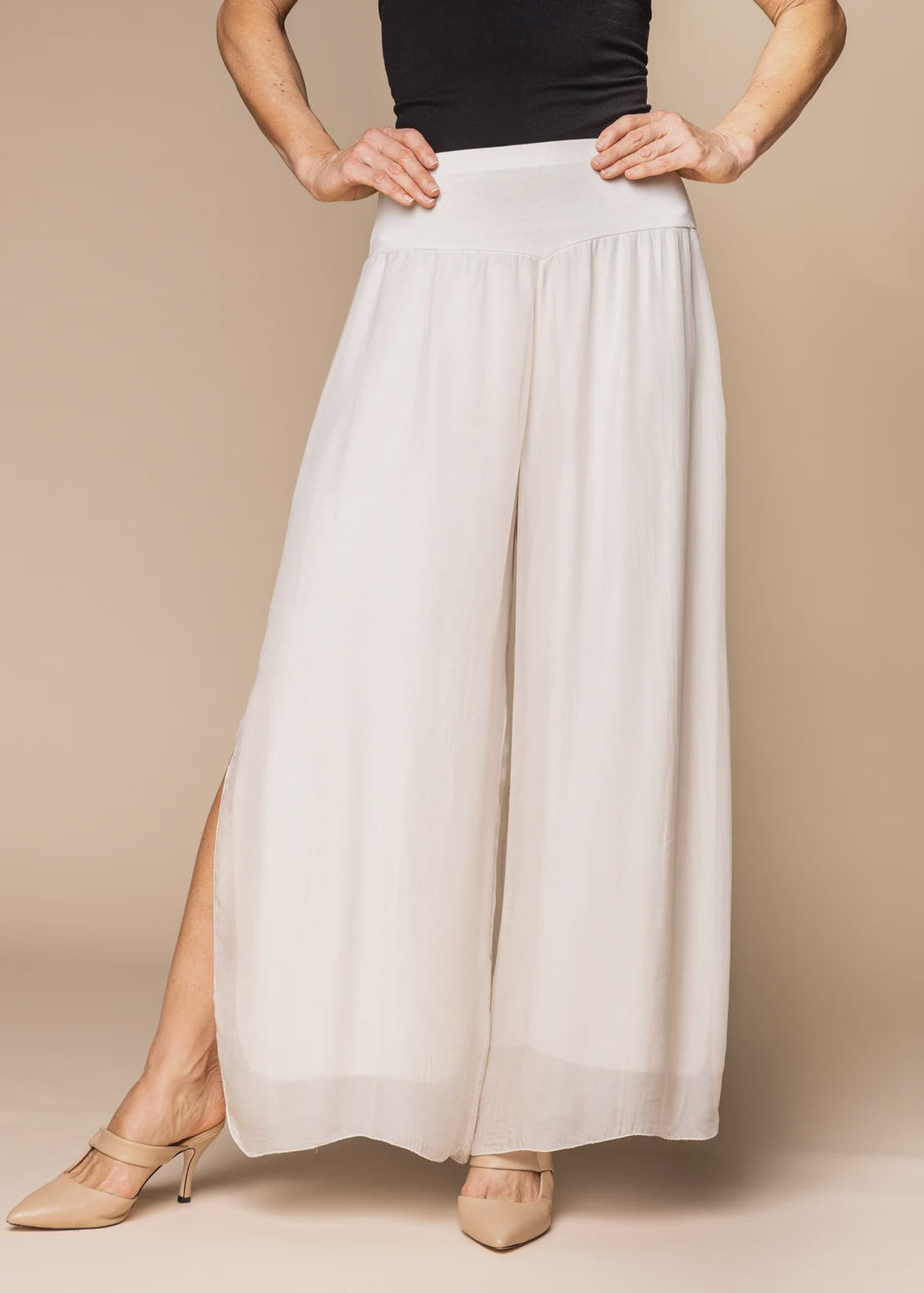 Gia Silk Pants Latte