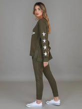 Load image into Gallery viewer, Kate Leopard star sweater- khaki
