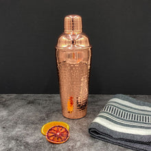 Load image into Gallery viewer, Hammered Copper Cocktail Shaker
