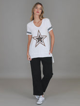 Load image into Gallery viewer, Demi Leopard Star T-shirt  White
