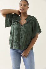 Load image into Gallery viewer, Esther Shirred Top - Myrtle
