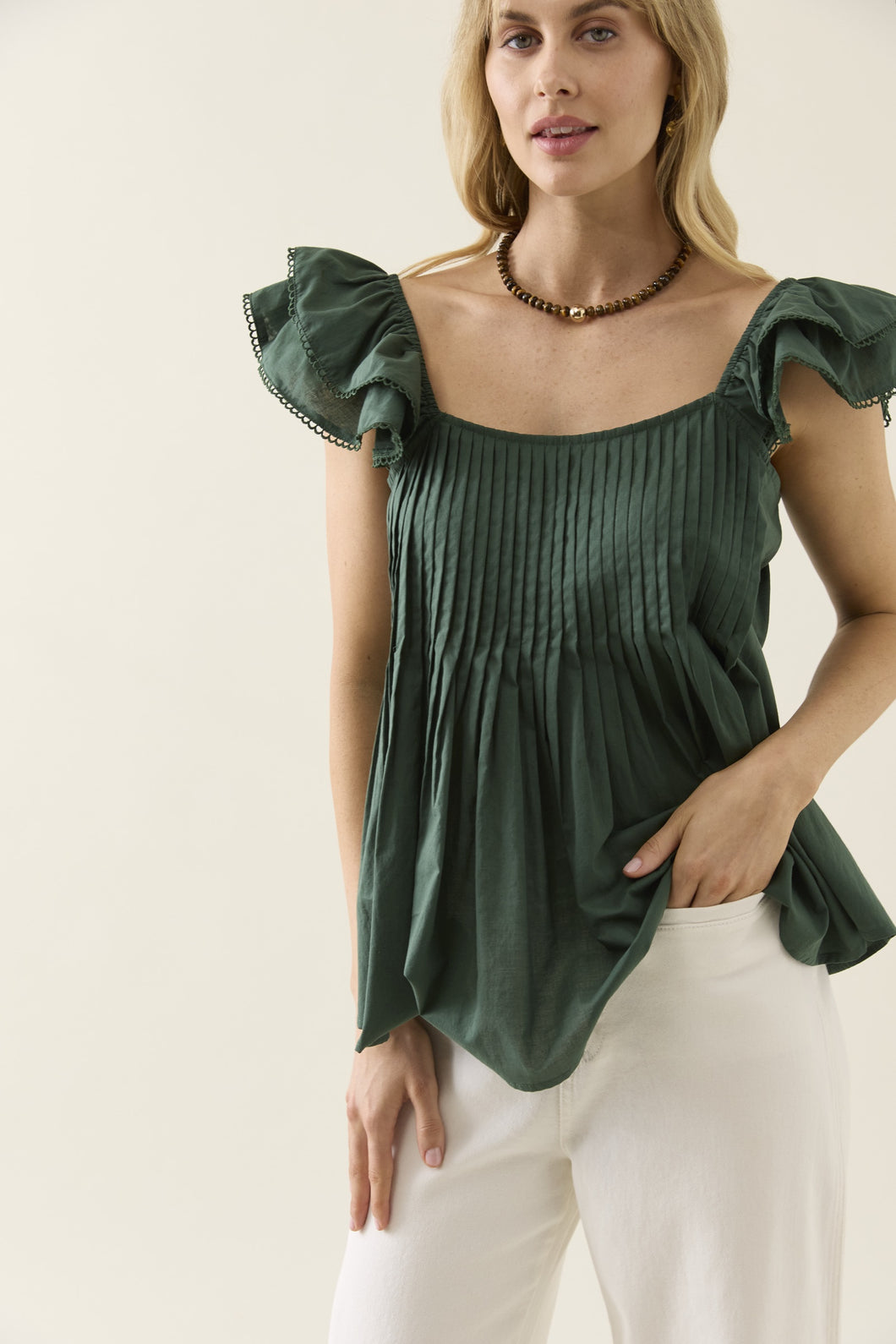 Aurora Frill Tank - Myrtle