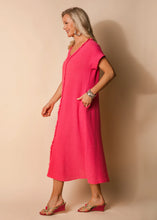 Load image into Gallery viewer, Kaidi Linen Dress Rasp Sorbet
