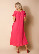 Load image into Gallery viewer, Kaidi Linen Dress Rasp Sorbet
