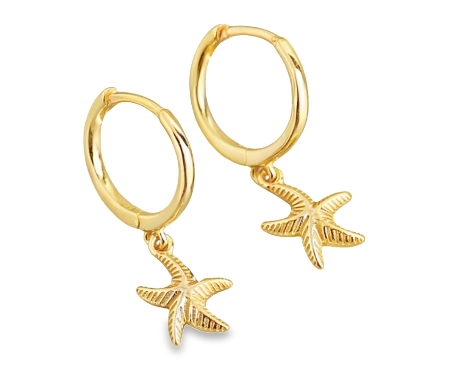 Starfish Earrings Gold