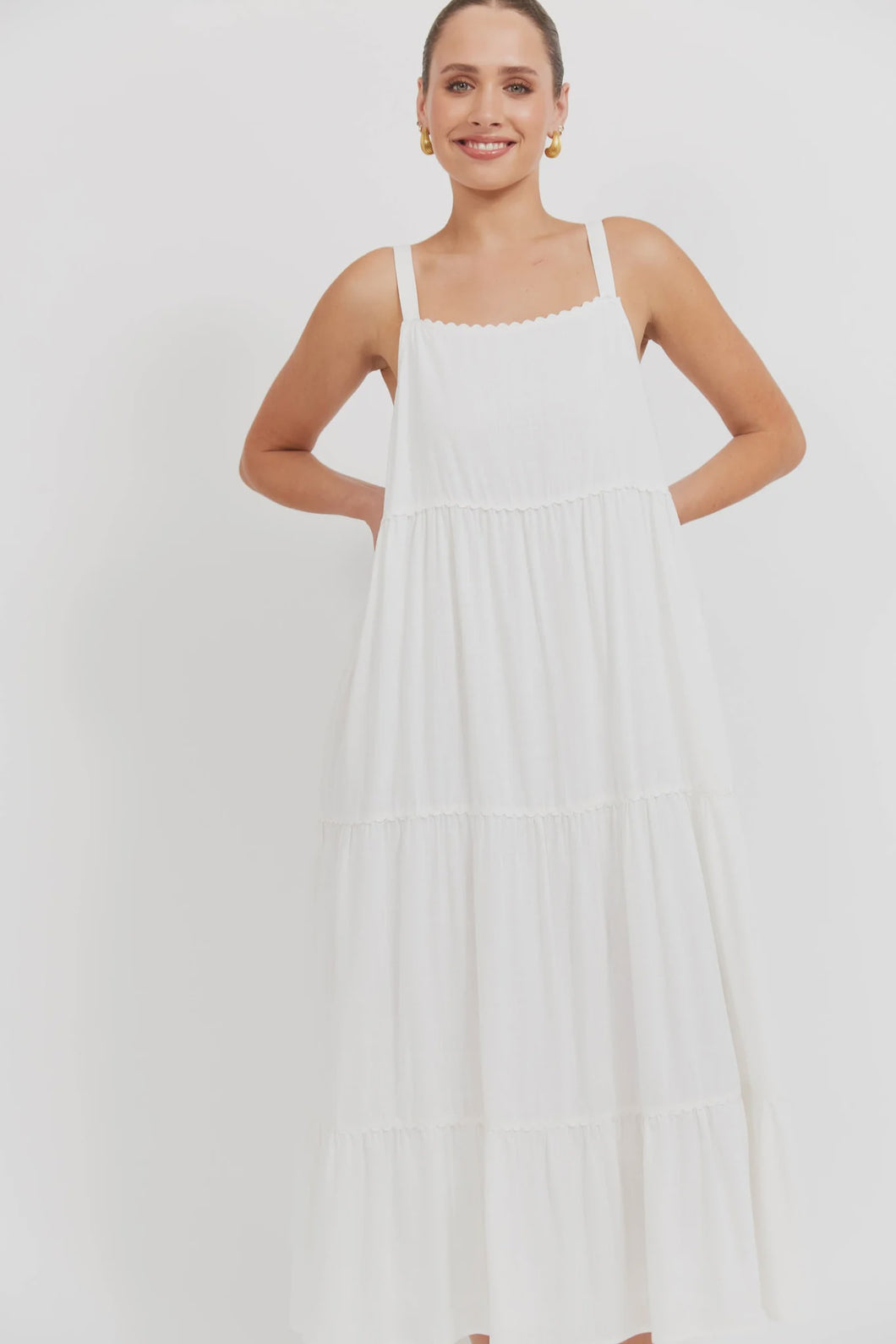 Haiti Tank Maxi Dress White