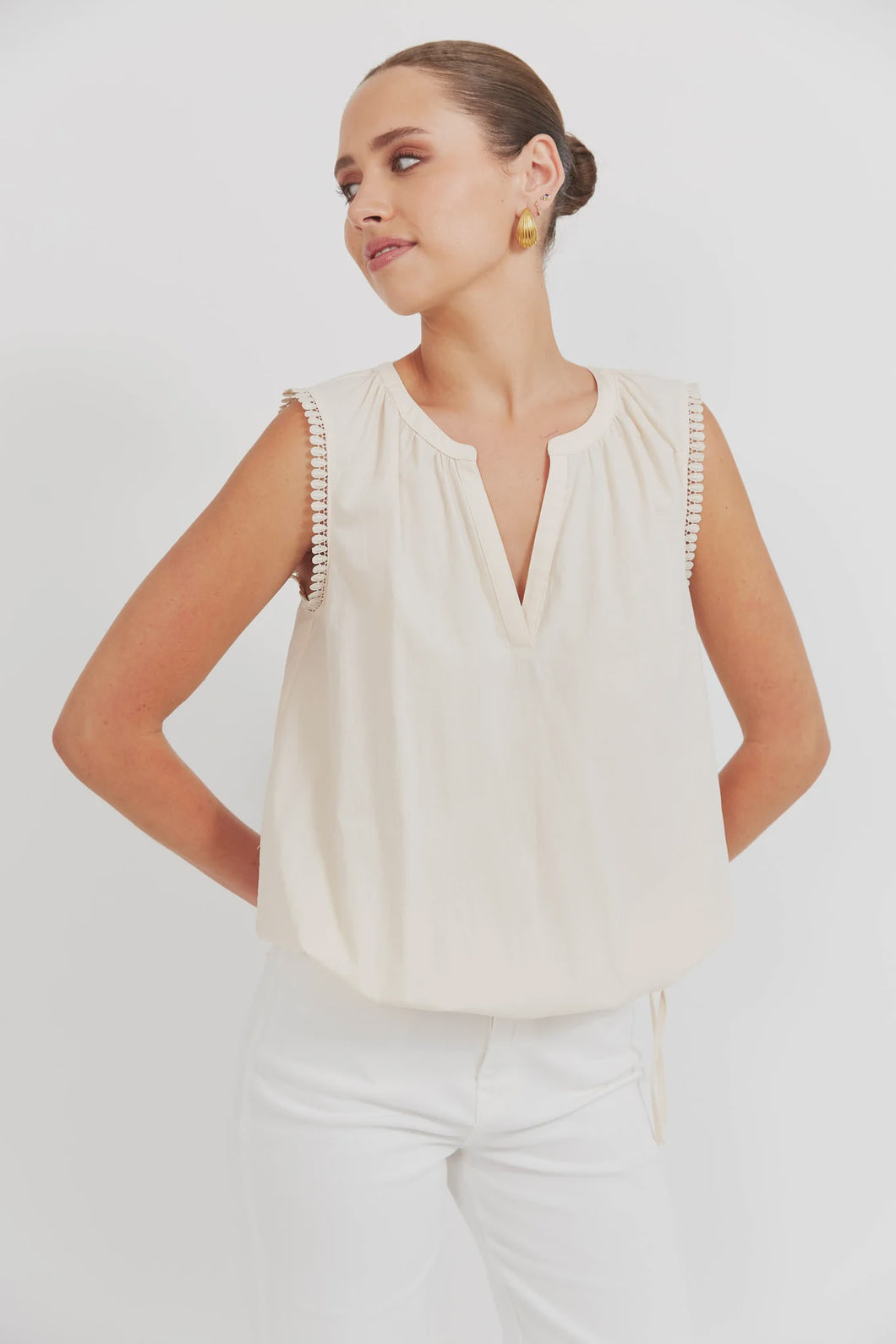 Santos Top - Bisque