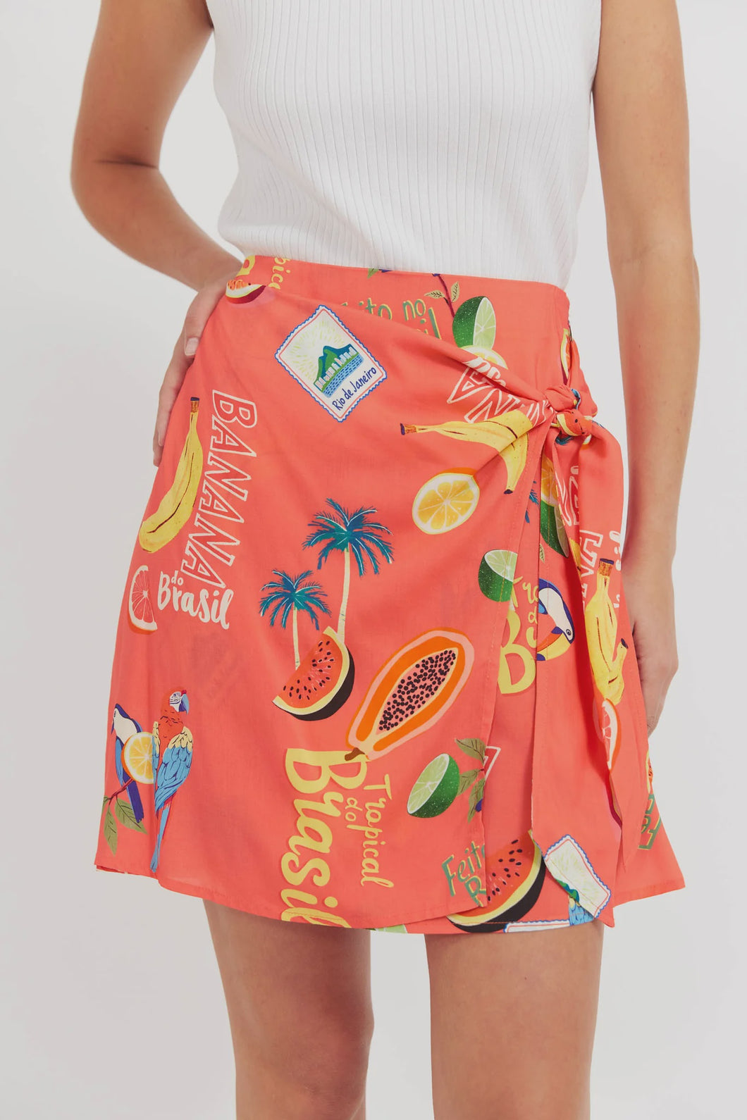 Cabana Mini Skirt - Brasil Coral