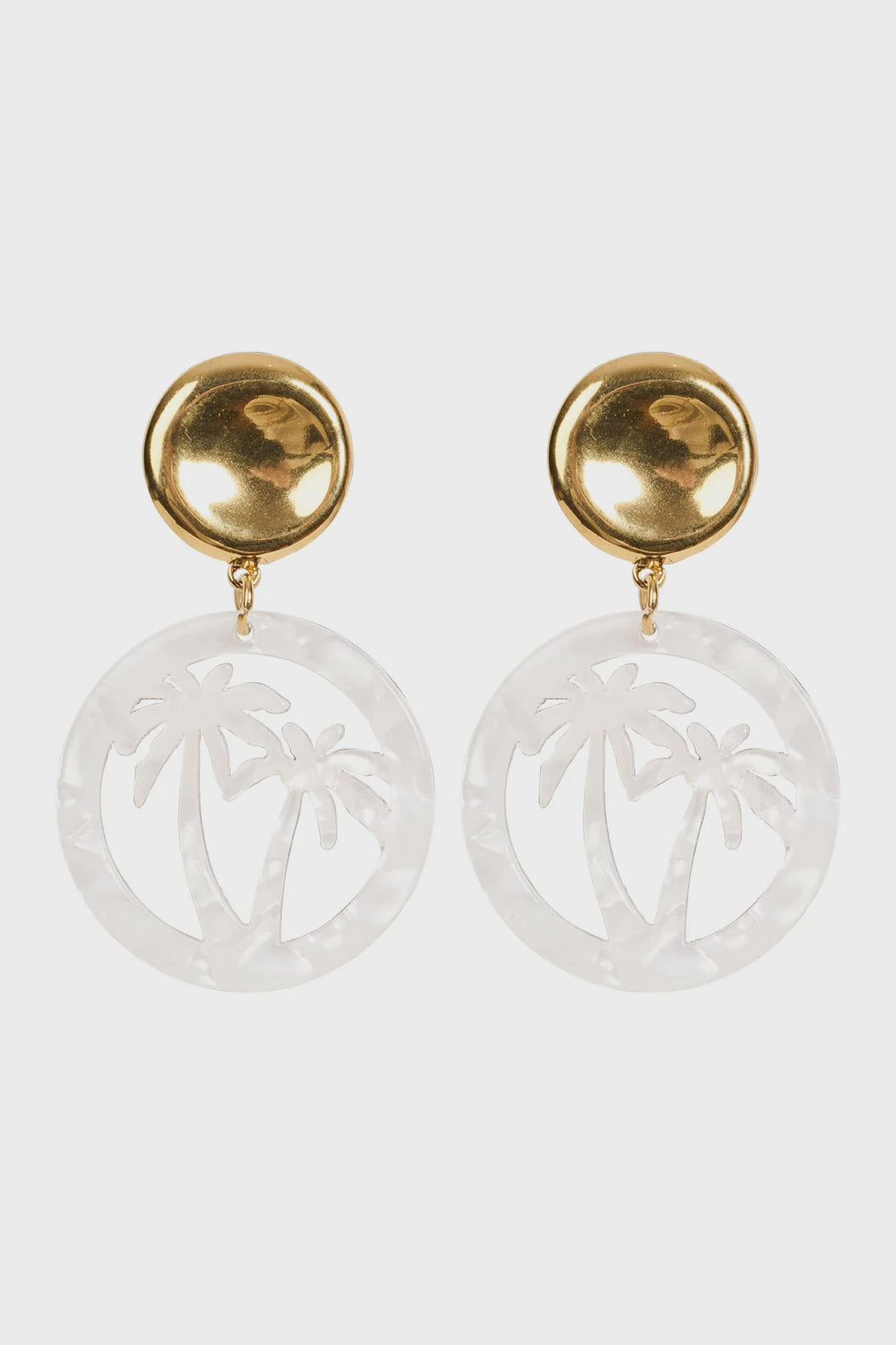 Haiti Palms Earring White