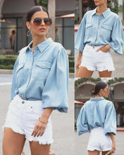 Load image into Gallery viewer, Button Down Denim Shirt
