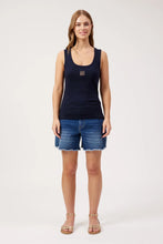 Load image into Gallery viewer, Athens Embroidered Tank - Navy
