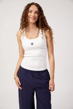 Load image into Gallery viewer, Athens Embroidered Tank - White

