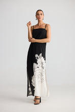 Load image into Gallery viewer, Angelique Maxi Dress Noir Bloom
