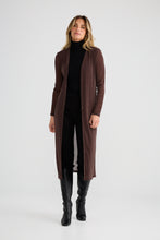 Load image into Gallery viewer, Soiree Long Cardi Choc Glitter
