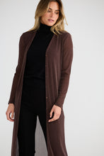 Load image into Gallery viewer, Soiree Long Cardi Choc Glitter
