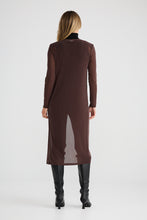 Load image into Gallery viewer, Soiree Long Cardi Choc Glitter
