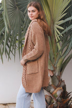 Load image into Gallery viewer, Braid Knit Cardigan-Carmel
