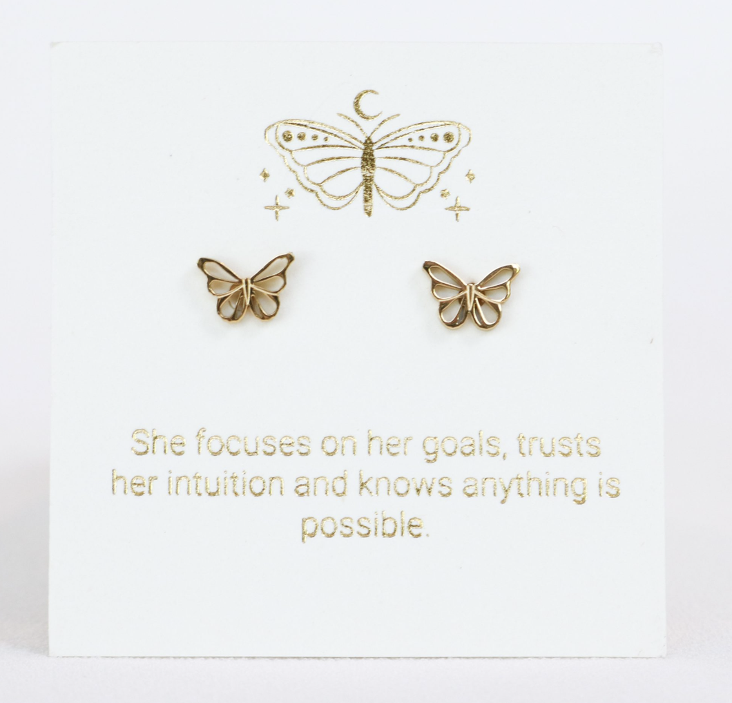 She Focuses Stud - Gold