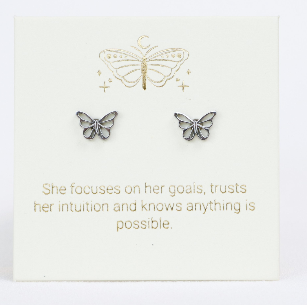 She Focuses Stud - Silver